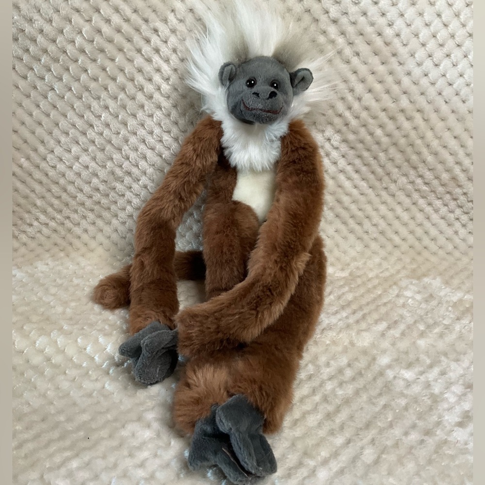 Animal Alley Plush Hanging Monkey Brown White Grey Toy R Us Stuffed Animal Toy